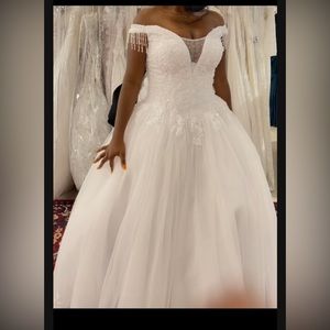 off white ball gown dress